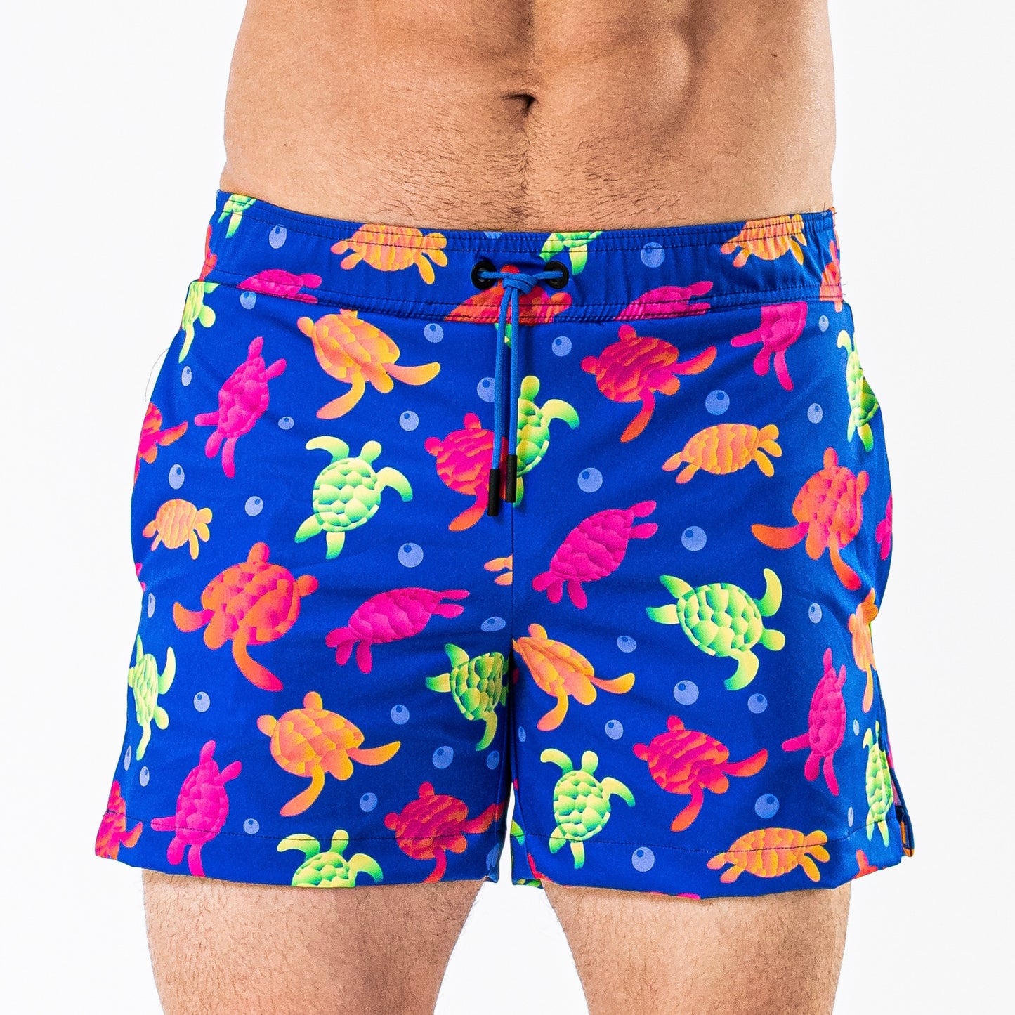 Sea Turtles Print Swim Trunks