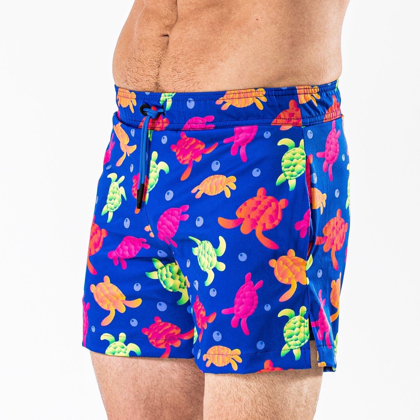 Sea Turtles Print Swim Trunks