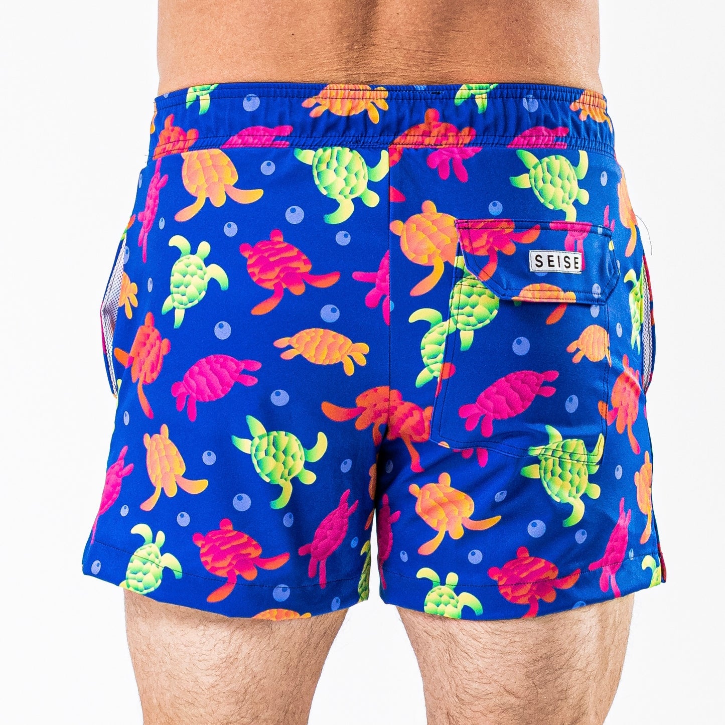Sea Turtles Print Swim Trunks