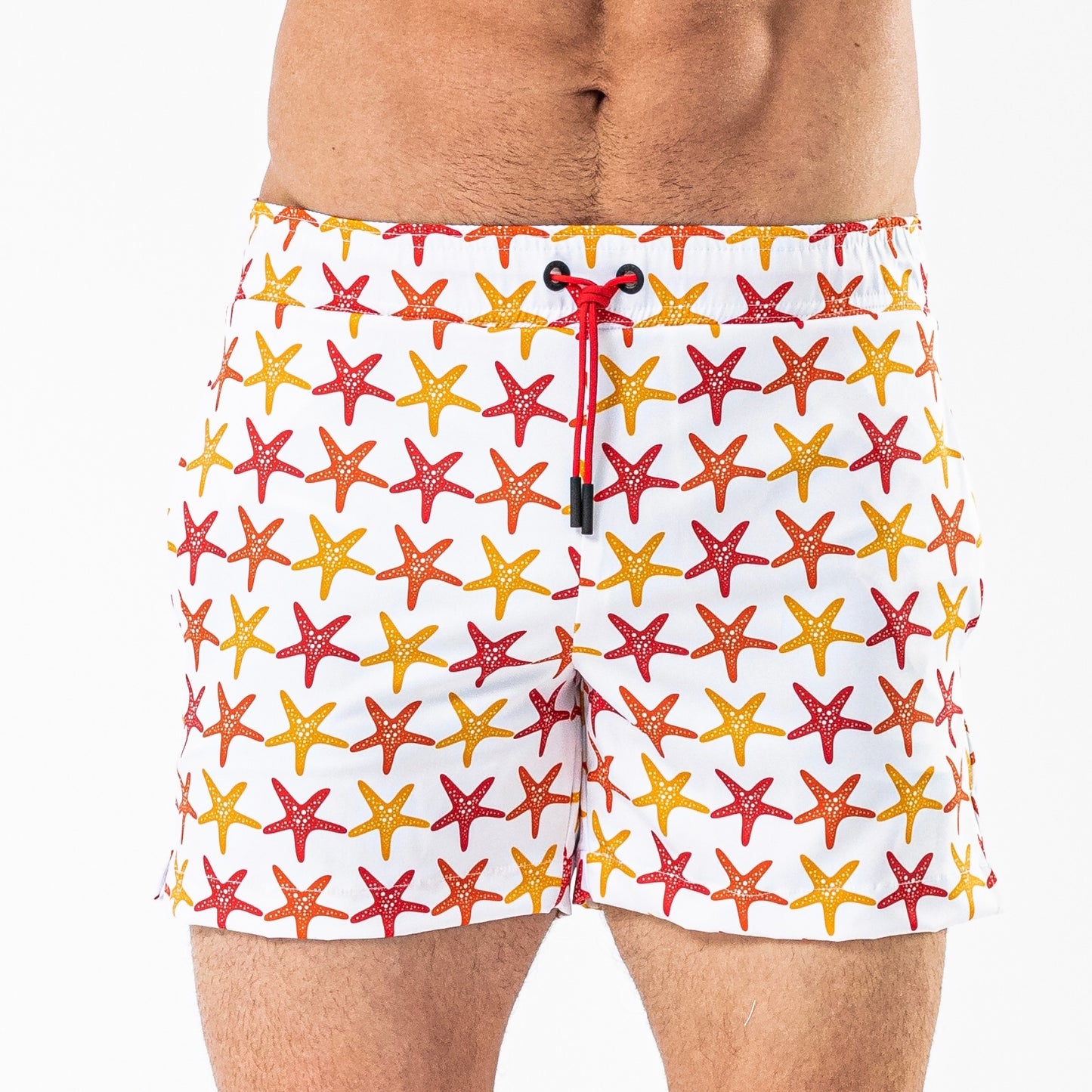 Starfish Dancing Print Swim Trunks