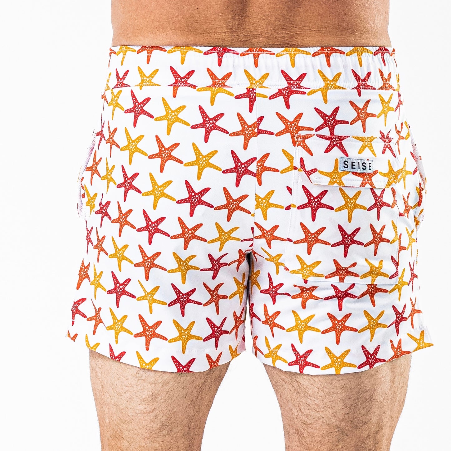 Starfish Dancing Print Swim Trunks