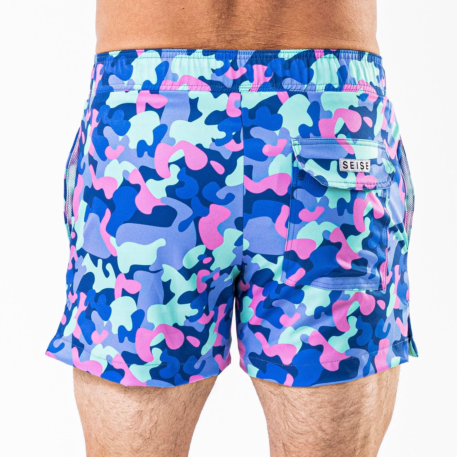 Blue camo swim trunks online